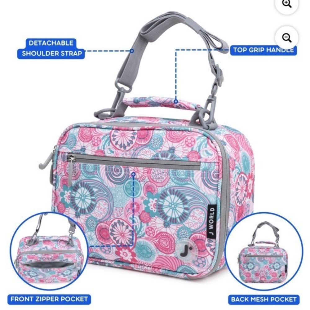 J WORLD Insulated Lunch Bag~Blue Raspberry~NWOT
